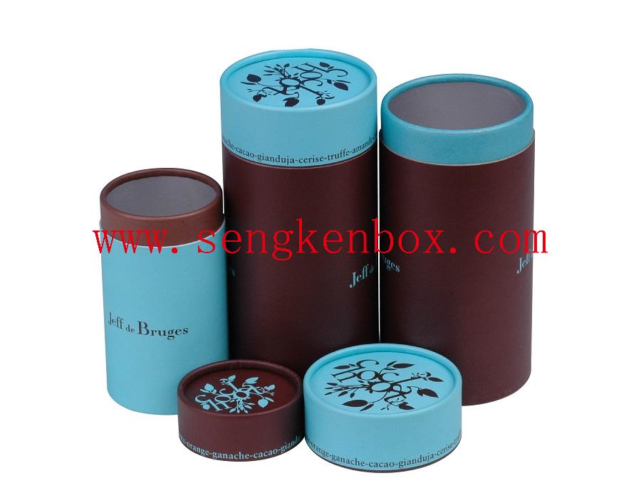 Food Grade Paper Aluminum Foil Liner Cacao Chocolate Packaging Canister