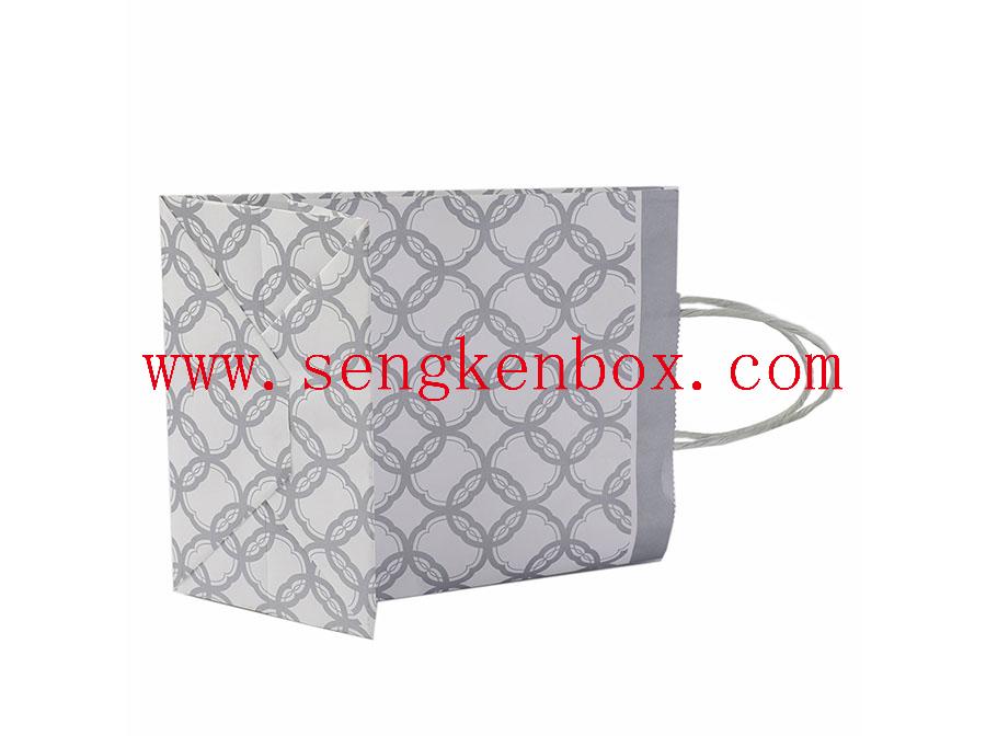 Silver Simple Paper Card Bag