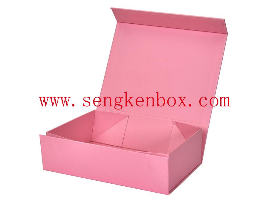 Розовая магнитная упаковочная бумажная коробка