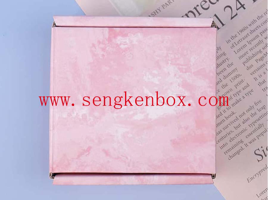 Розовая складная коробка для бумажных карт