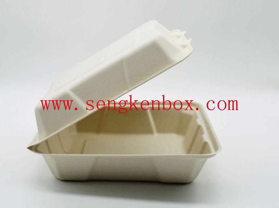 Молочно-белая бумажная коробка для бенто