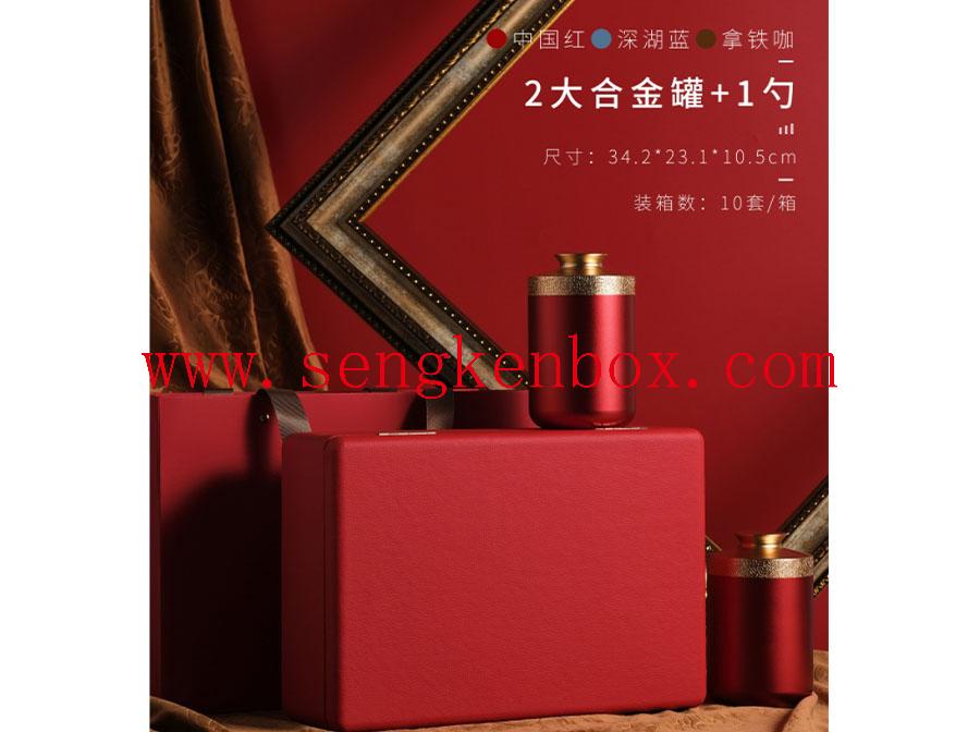 Китайская красная упаковочная кожаная коробка