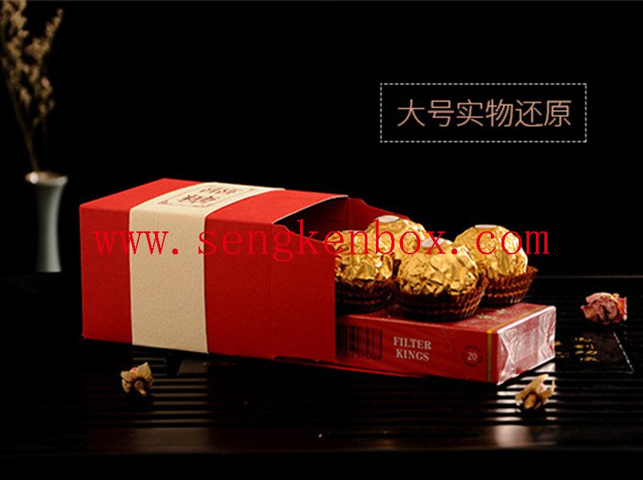 Складная бумажная коробка для свадебных конфет