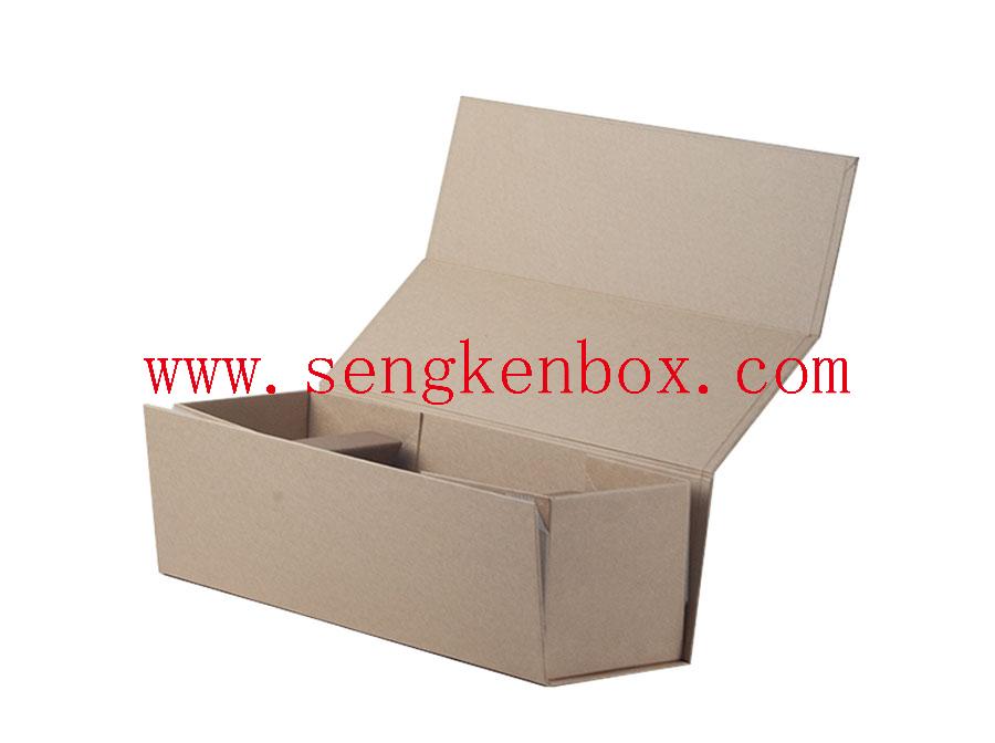 Бумажная коробка для упаковки вина из крафт-бумаги