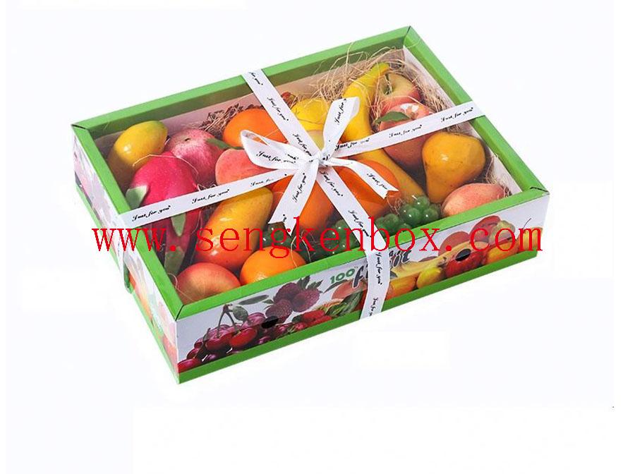 Бумажная коробка с принтом на заказ для фруктов