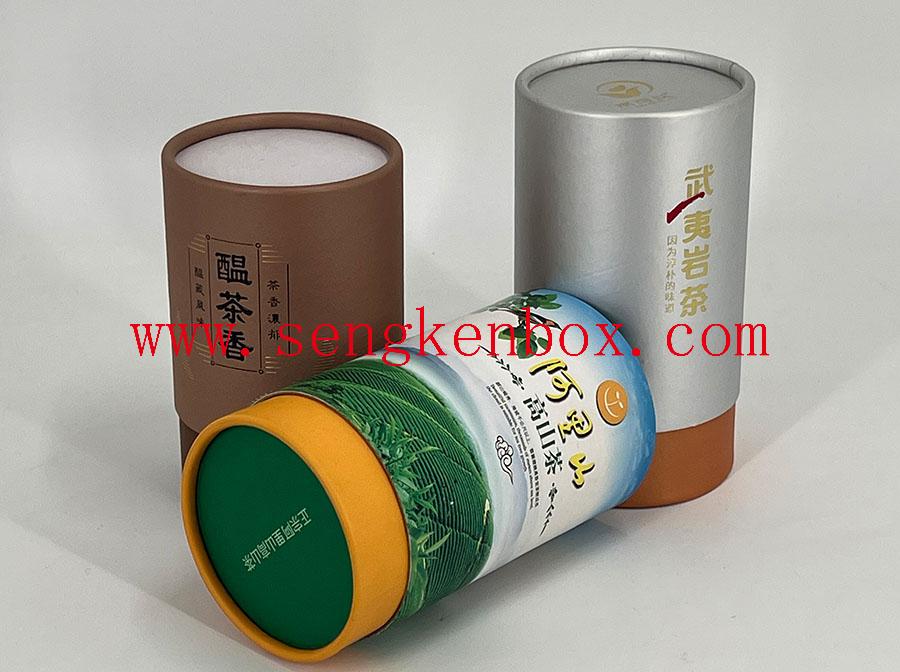 Упаковка банок для чая из бумаги с рулонной кромкой