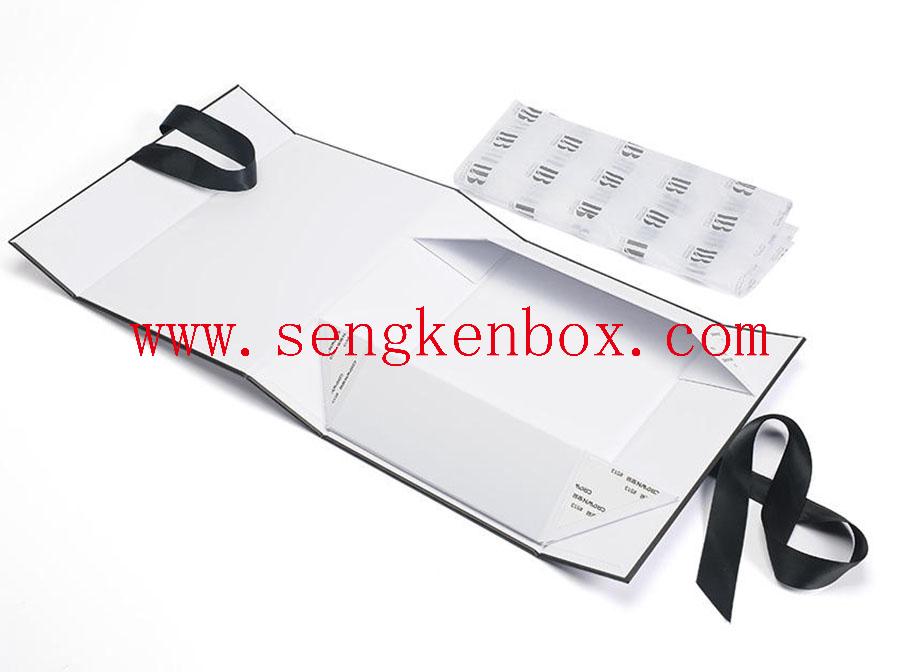 Бумажный упаковочный ящик для роскошной белой одежды