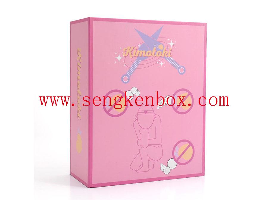 Бумажная подарочная коробка с узором "Розовая дева"