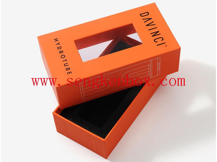 Оранжевая подарочная коробка из бумаги-раскладушки