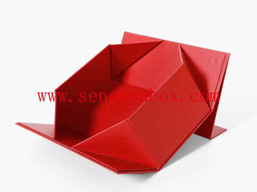 Красная магнитная бумажная коробка для обуви с откидной крышкой
