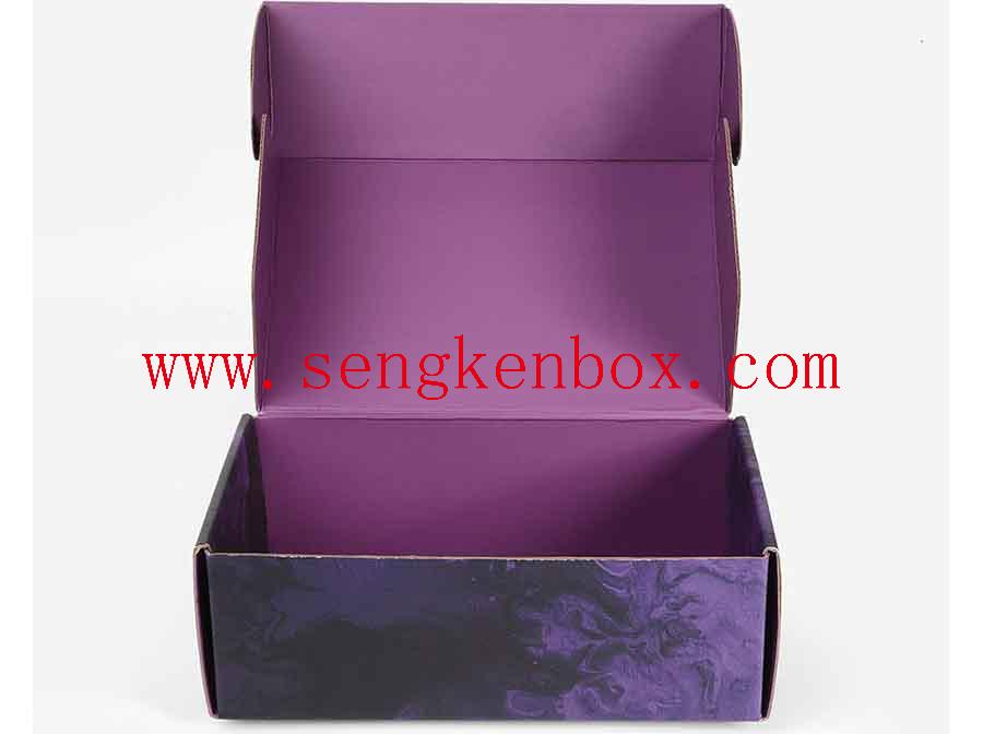 Фиолетовая бумажная подарочная коробка на заказ