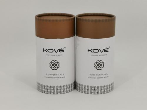 OEM и ODM Food Grade Brown Double Lids Paper Tube Coffee Packaging для продажи
