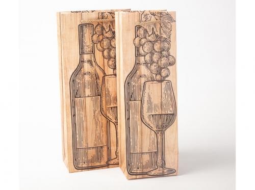 Wine Paper Packaging Bag With Handle