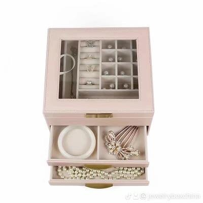 OEM и ODM Custom Logo Leather Velvet Jewelry Box Gift Bracelet Necklace Packaging для продажи