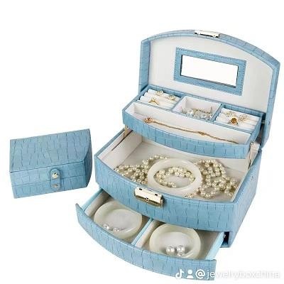 OEM и ODM Hot Selling Style Jewelry Storage Leather Box with Custom Printed Logo для продажи