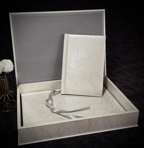 OEM и ODM Two wedding album with high-end gift box для продажи