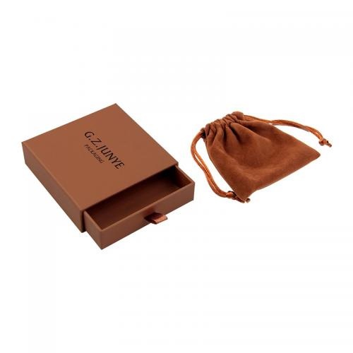 OEM и ODM Custom brown luxury drawer jewelry packaging box with logo для продажи