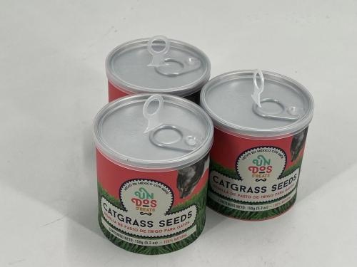 OEM и ODM Pet Food Paper Can Plastic Cover with Pull Ring and Easy Open Metal Lid with Custom Design Printing для продажи