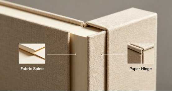 Fabric‑Reinforced Spine Book‑Shaped Box 